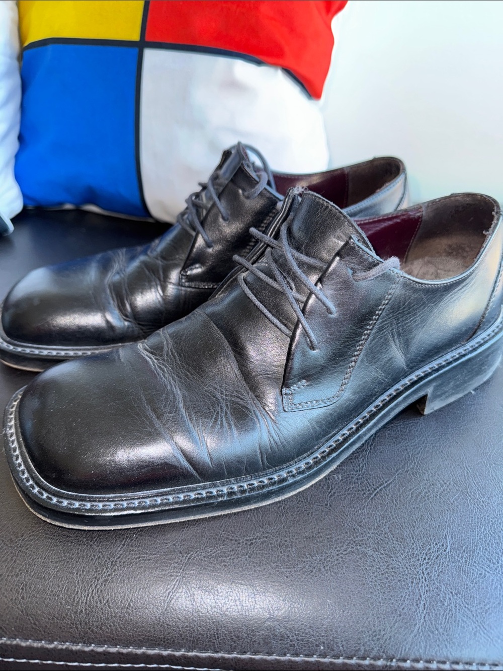 MAKE OFFER! Kenneth Cole New York Classic Black Leather Men's Derby Shoes 10US